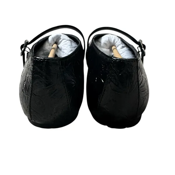 NWB Katy Perry The Evie Mary Jane Ballet Flat Womens Size 8 M Crinkle Black - Image 4