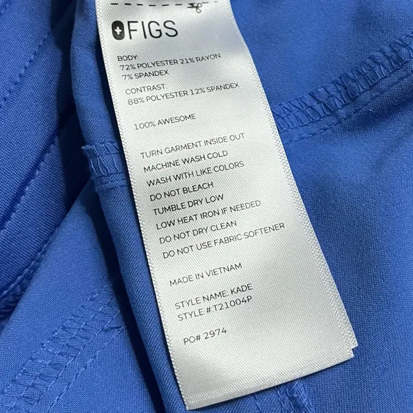 Figs • Medium Blue High Waisted Kade Scrub Pants - Image 4