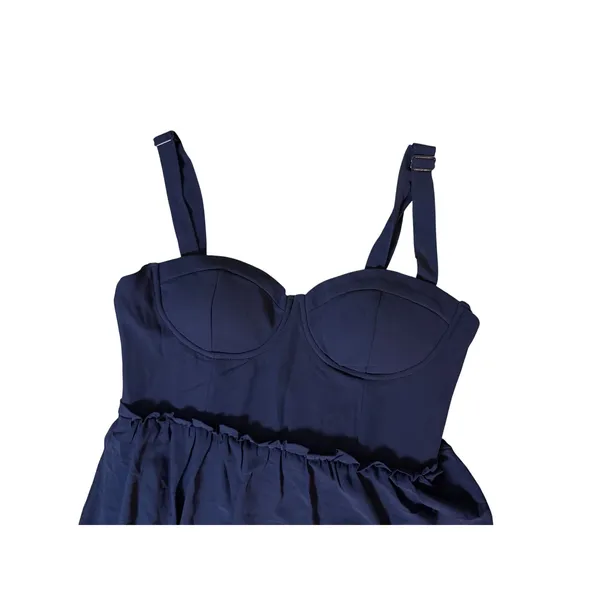NWOT Lulus SZ Large Sophisticated Occasion Navy Blue Bustier Lace-Up Maxi Dress - Image 5