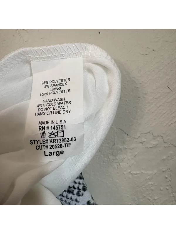 Dress Up Strapless Snakeskin Wide Leg Jumpsuit Snake Print Elastic Waist Large - Image 6
