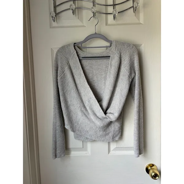 Aerie Gray Open Back Sweater - XS - Image 2