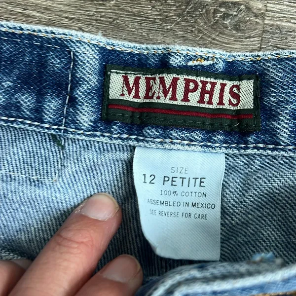 90s Memphis High Rise Tapered Leg Mom Jeans Size 12 Petite 💙 - Image 4