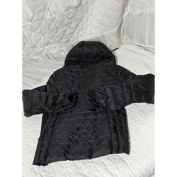 HEAT Quilted Puffer Jacket Black Hooded Full Zip Lightweight Womens S fair‎ - Image 4