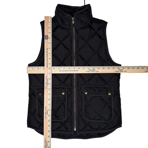 J. Crew‎ Women's Excursion Quilted Puffer Vest Down Filled Black Size Small - Image 3
