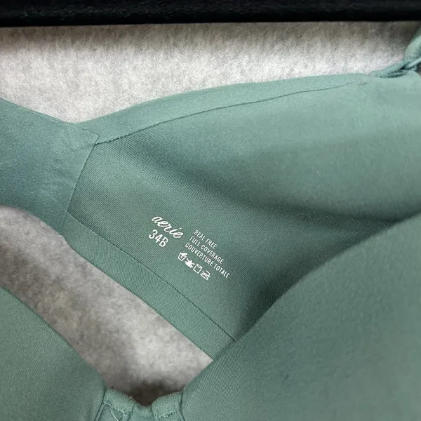 Aerie Real Free Full Coverage Bra 34B Sage Green Underwire - Image 4