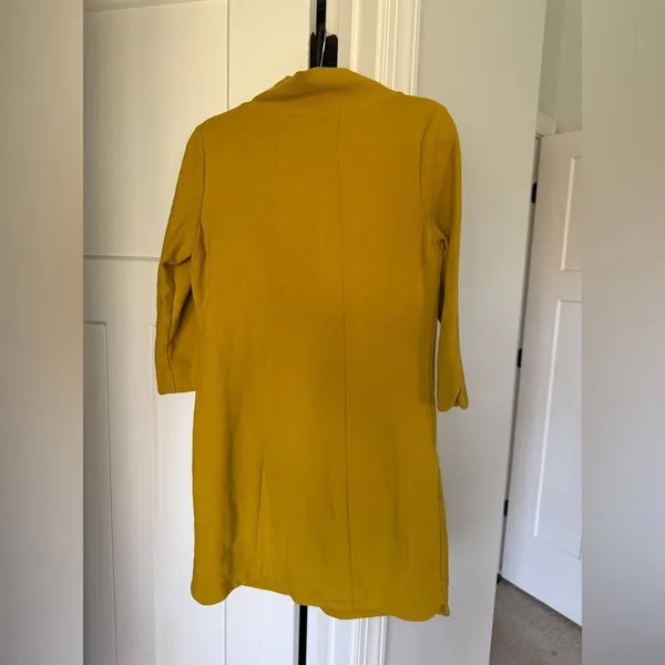 Boden Funnel Neck‎ Yellow Ribbed Dress - Image 4