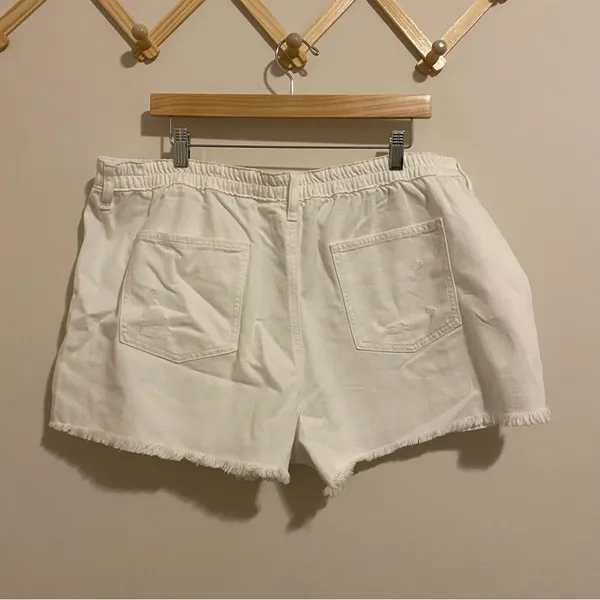 NWT Aerie White Cutoff Shorts size XXL - Image 6