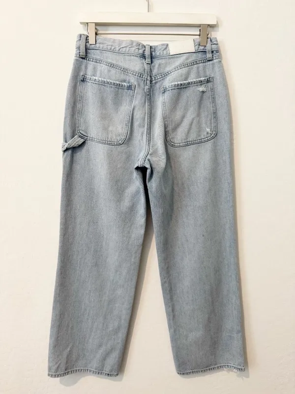 Pistola Dylan Carpenter Jeans Size 26 Wide Leg Baggy Light Wash Denim Utility - Image 12