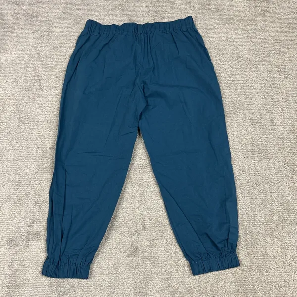 Halara Pants Womens XL Turquoise Blue Cotton Pockets Elastic Waist Joggers New - Image 6