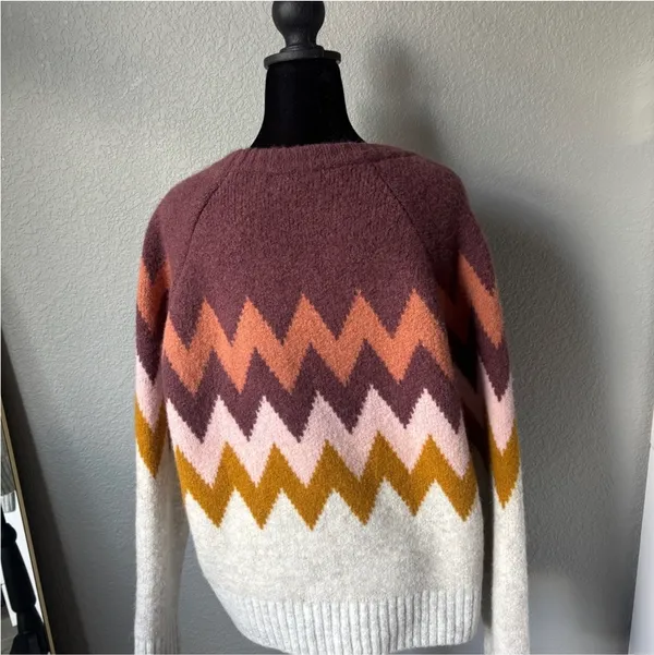 Madewell Delwood Fair Isle Pullover Sweater (Size S) – Excellent Condition - Image 3