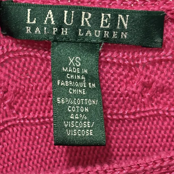 Lauren Ralph Lauren Pink Cable Knit Sweater Women’s Size XS - Image 7