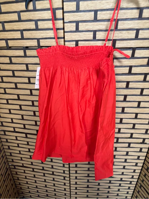No boundaries red poplin cotton dress size large - Image 3