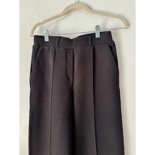 NWT OGL FuzzLuxe High Rise Straight Leg Pull On Pleated Pants Black Size XS - Image 4
