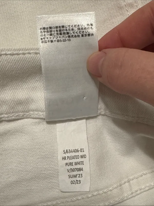 Banana Republic Factory Relaxed Hi-Rise Pleated Wide-Leg Jeans Pure White sz 31 - Image 11