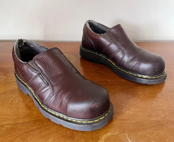 Dr Martens • Resistor ST slip on loafer chunky platform industrial brown leather - Image 13