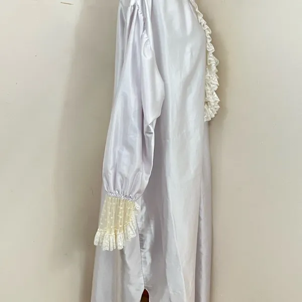 Christian Dior Vintage 80’s Does Victorian Satin and Lace Nightgown L - Image 3