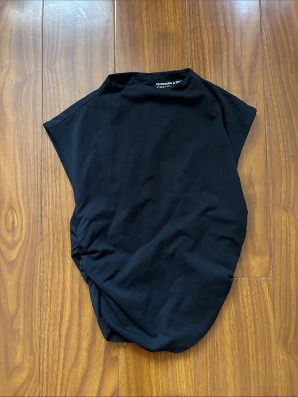 Abercrombie Women’s Black Mock Neck Paloma Top - Image 2