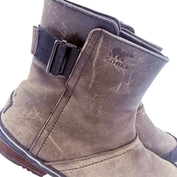 Sorel Women's Green Slimboot Shortie Leather Boots Size 9.5 - Image 2