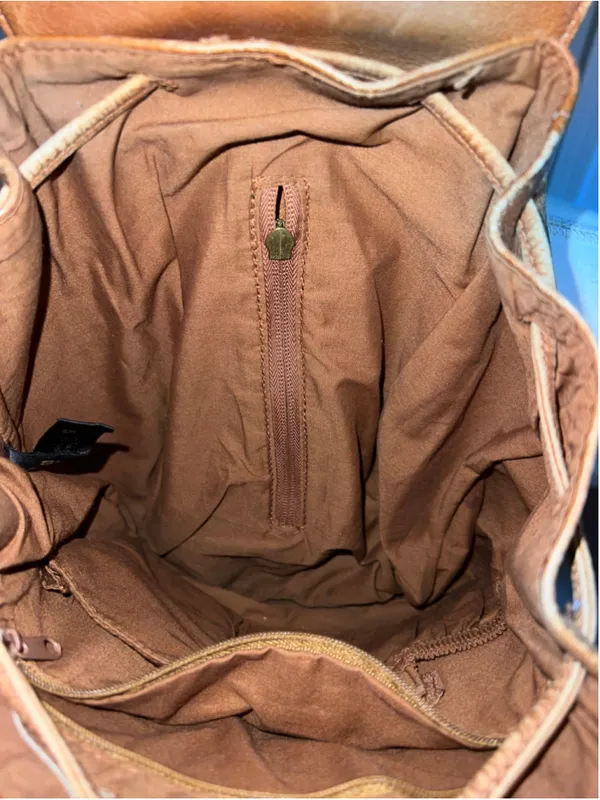 Women's Stone Mountain Brown Leather Backpack One Size - Image 4