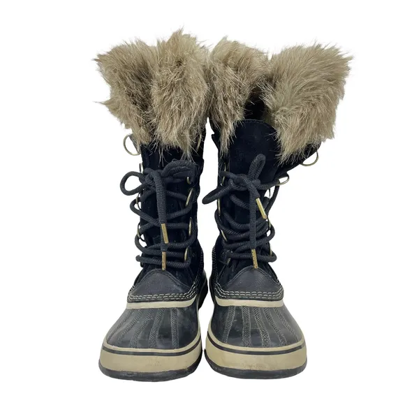 Sorel Joan of Arctic Waterproof Snow Boots Faux Fur Black Size 7 - Image 4