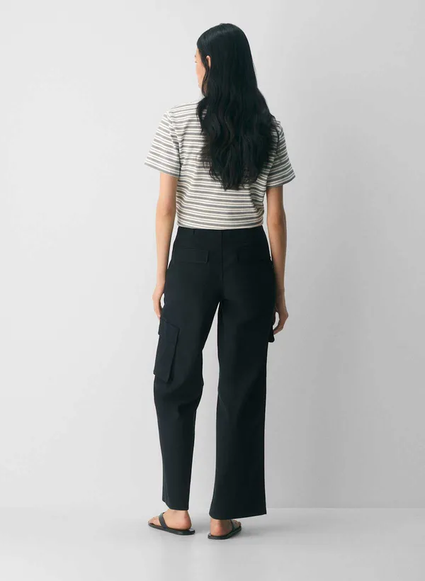 Wilfred Free Picture Wide Leg Cargo Pants in Black Size 4 - Image 4