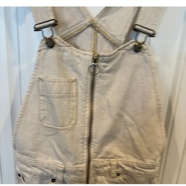 We The Free Cream‎ Denim Short Overalls Size 2 - Image 3