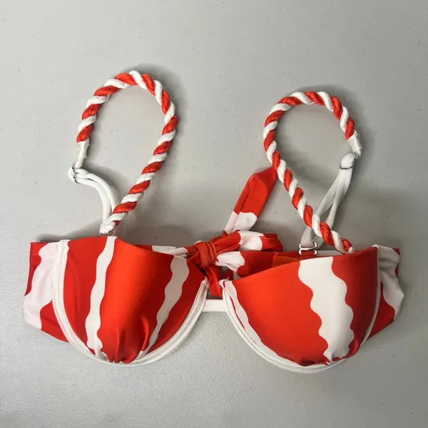 Ancora Bora Bikini Top Size Small Orange - Image 4