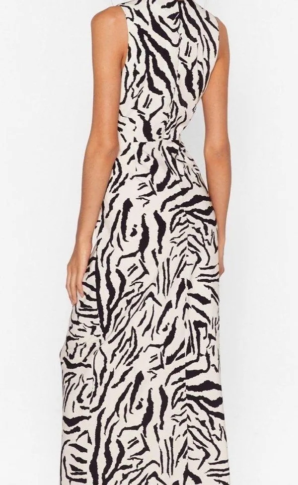 Nasty Gal Printed Zebra Maxi Dress 🦓 - Image 4