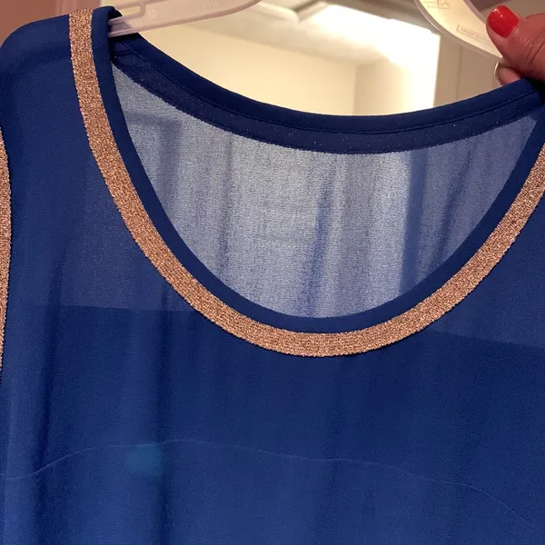 Mo & Co. dress 100% silk Blue Size M - Image 3