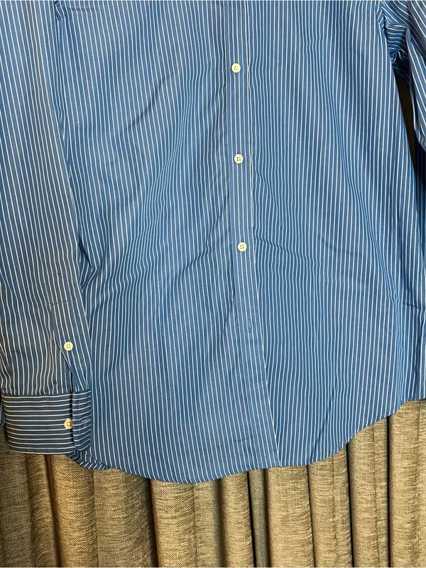 NWT Lauren Ralph Lauren Classic Blue Pinstripe Button Down Dress Shirt Size 8 - Image 5
