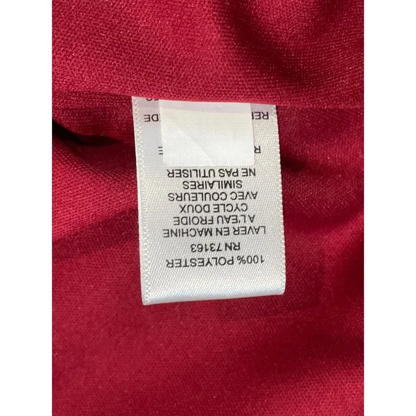 Grey & Gray Dress Size 10 Burgundy Mock Neck Smocked Keyhole Back Bell Sleeve - Image 6