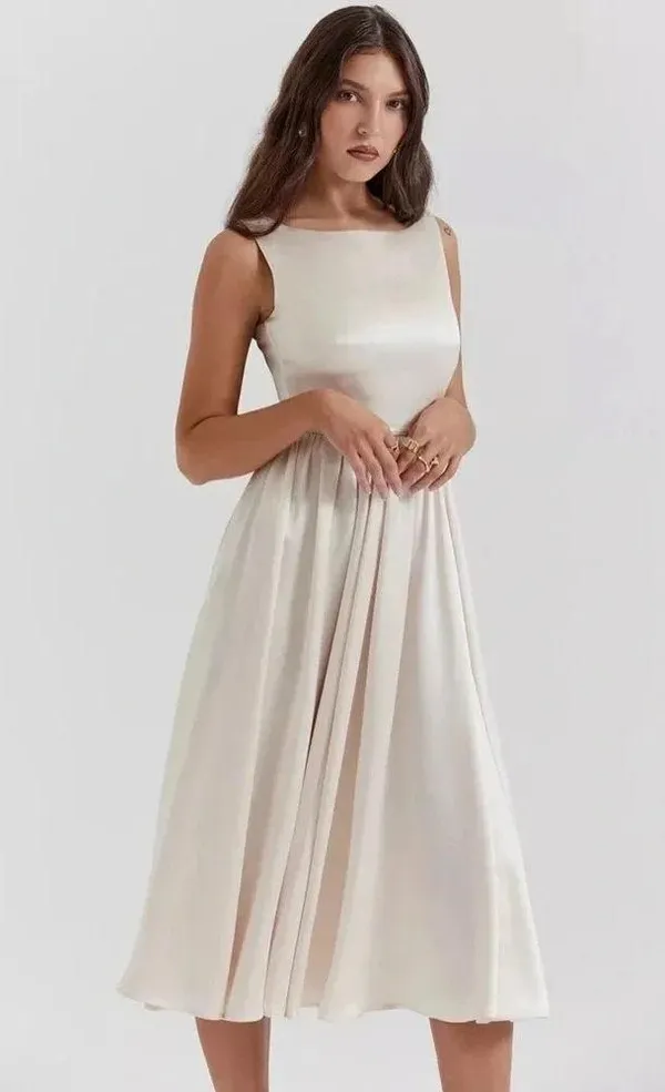 HOUSE OF CB 'Shayla' Vintage Cream Midi Dress - Image 3