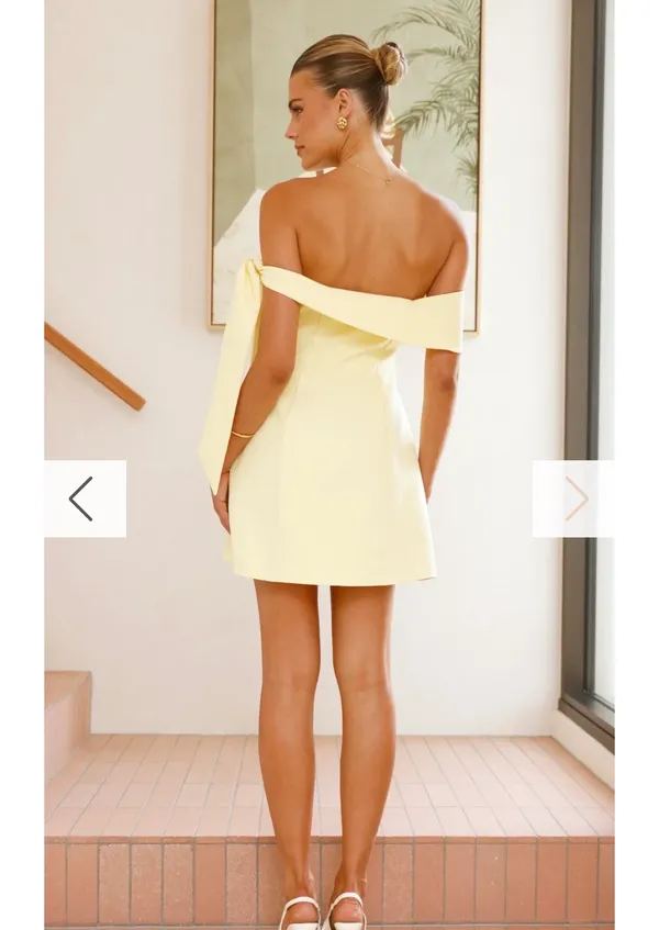 Yellow Mini Peppermayo Dress - Image 2