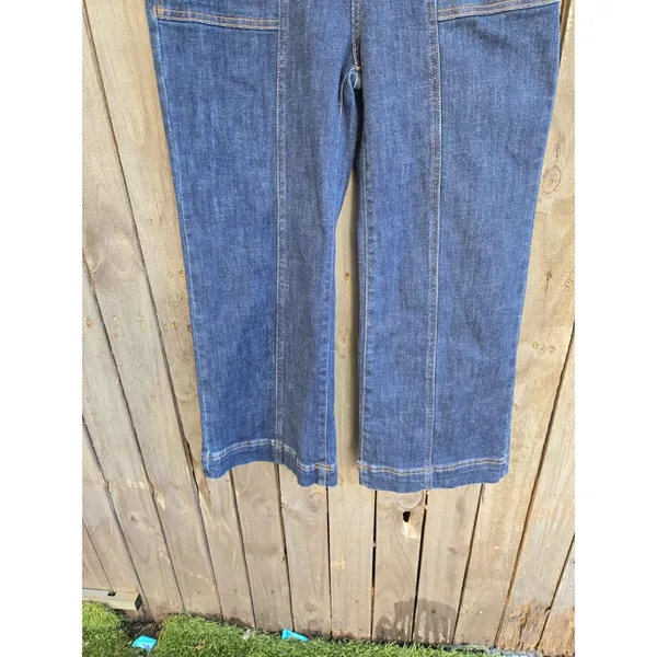 Mica Boutique Denim Wide Crop Super High size 28 Double Button Waist - Image 4