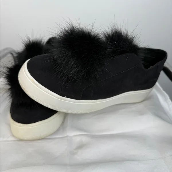 Steve Madden Black Furry Slip-On‎ Sneakers - Image 3