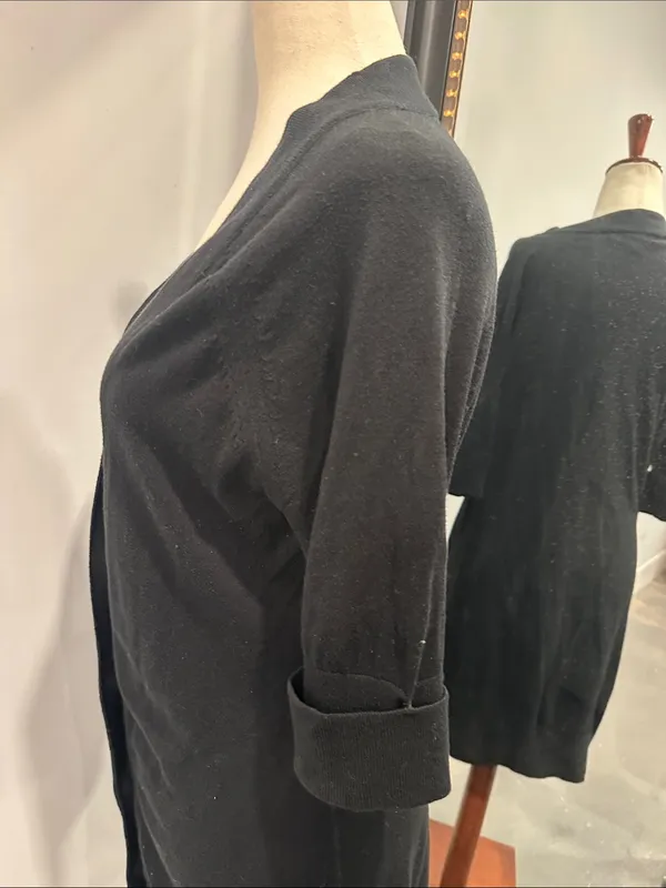 Banana Republic Black V-Neck Button Cardigan - Image 3