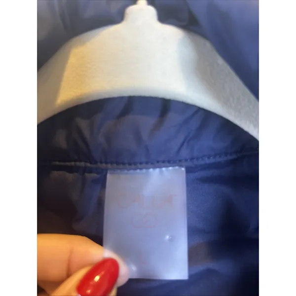 Calia Navy Cold Dash Run‎ Slim Puffer Vest Running Reflective Size Large Active - Image 2