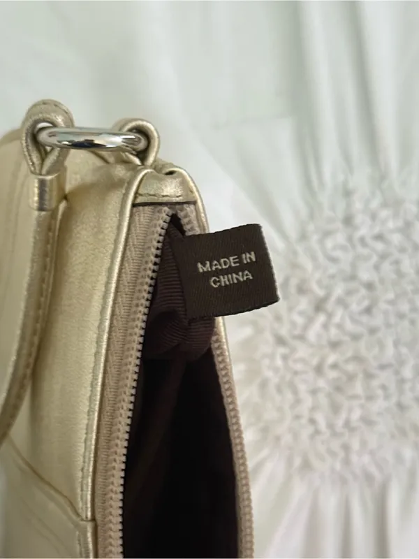 Vintage Y2K Coach Gold Metallic Wristlet - Image 3