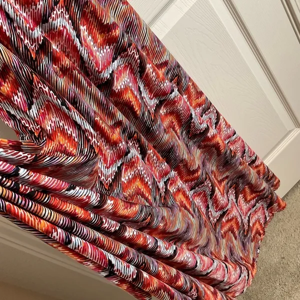 Veronica M Jene Stretch Drop Waist Maxi Dress Medium Boho Chevron Geometric - Image 7