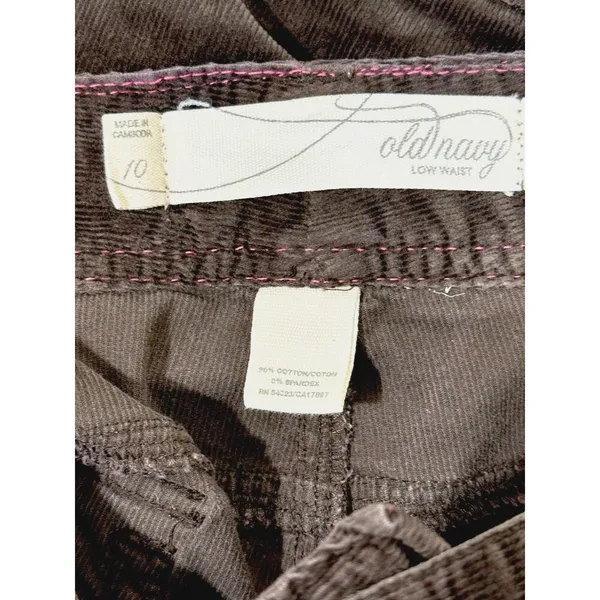 Old Navy Y2K Low Rise Bermuda Short Brown Corduroy Minimalist Knee Length 10 - Image 7