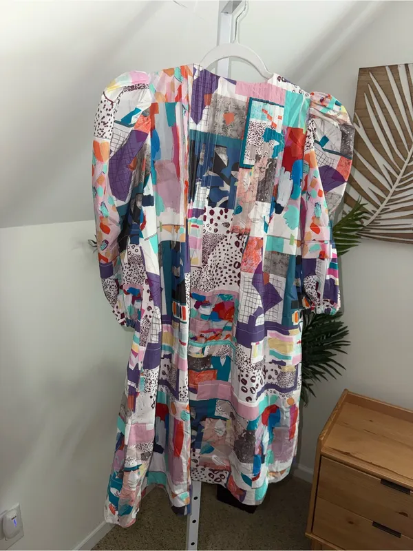 Hunter Bell Jenkins dress in patchwork Small 100% Cotton - Image 6