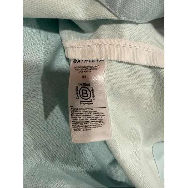 Athleta Oversized Ombré Canvas Tote Bag Blue White Large Beach Gym Travel 2024 - Image 9