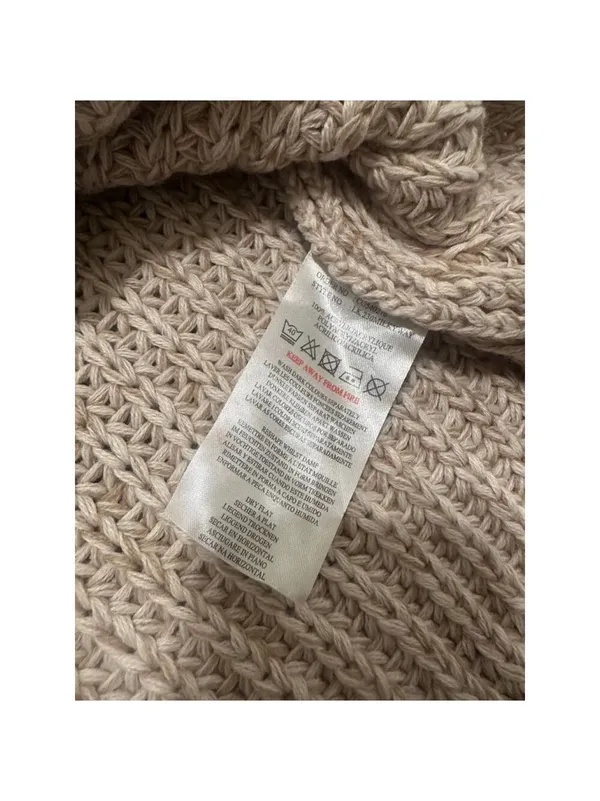 Brave Soul Chunky Knit Sweater Beige Women's Small - Image 4