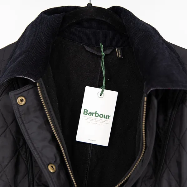 NEW Barbour Women's Beadnell Polar Quilt Fleece Lined Full Zp Jacket Black 10 - Image 2