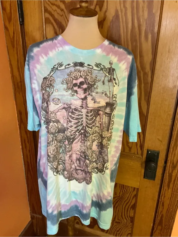 Liquid Blue Grateful Dead Bertha Tie Dye Graphic T Shirt XXL Deadhead Band Tee - Image 7