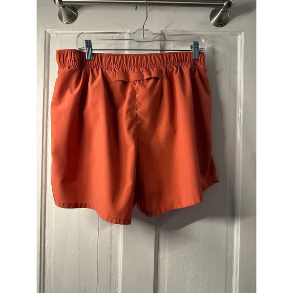 Nike Dri Fit Running Shorts Women Orange Athletic Performance Workout Size L - Image 3
