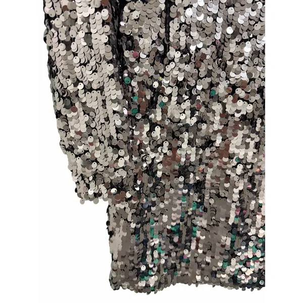Bardot Valentina Sequin Long-Sleeve Mini Dress Smoke Women's‎ Size XS/2 - Image 7