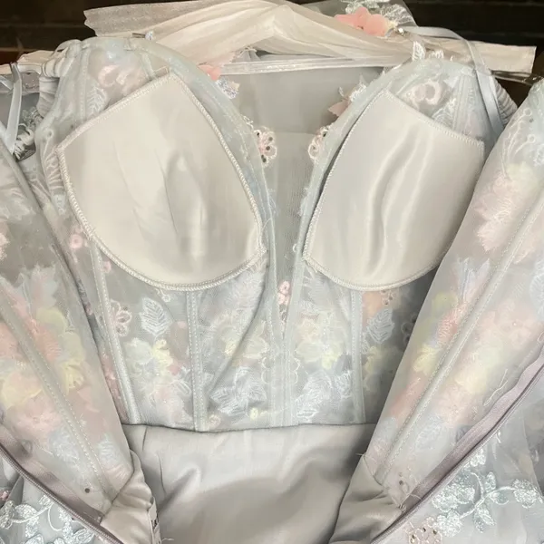Cinderella Divine NWT Corset Off-Shoulder Floral Embellished Prom Dress - Image 10
