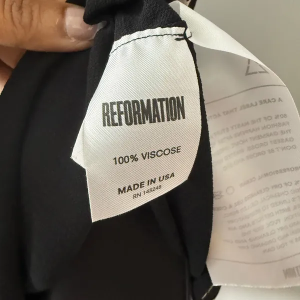 Reformation S Black Cottage Fairy 90s Soft Girl‎ Floral Mini Dress Summer - Image 5