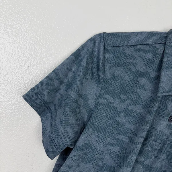 Nobull Polo Womens Medium Blue Camo Short Sleeve Athletic Golf Shirt NWT - Image 3
